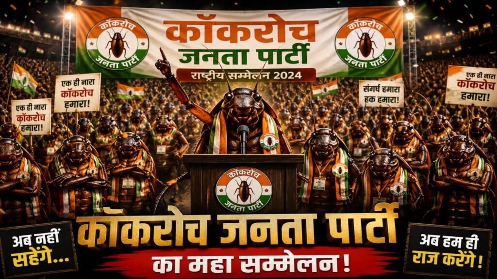 कॉकरोच जनता पार्टी: सोशल मीडिया पर वायरल ट्रेंडिंग न्यू 