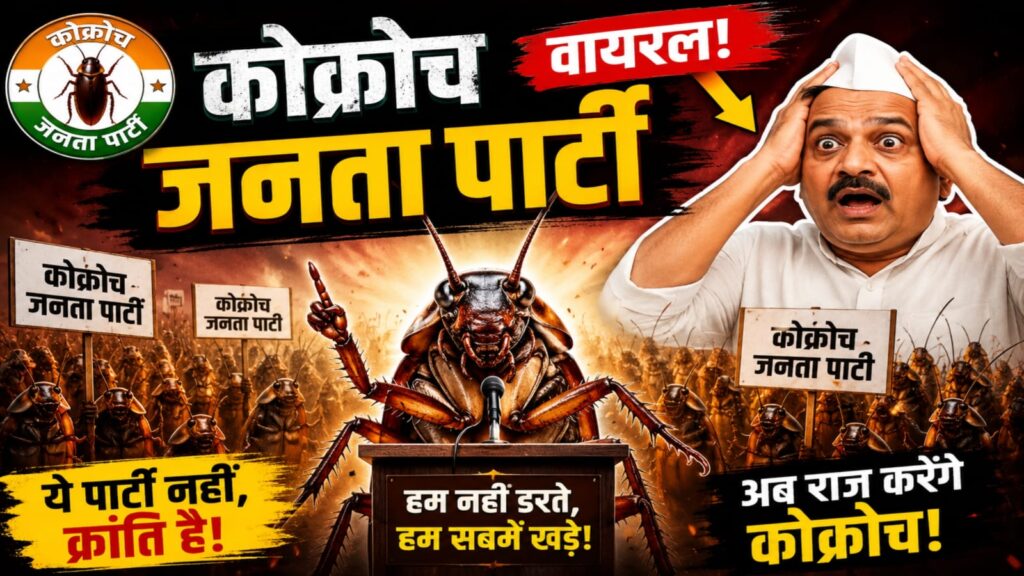कॉकरोच जनता पार्टी: सोशल मीडिया पर वायरल trending 