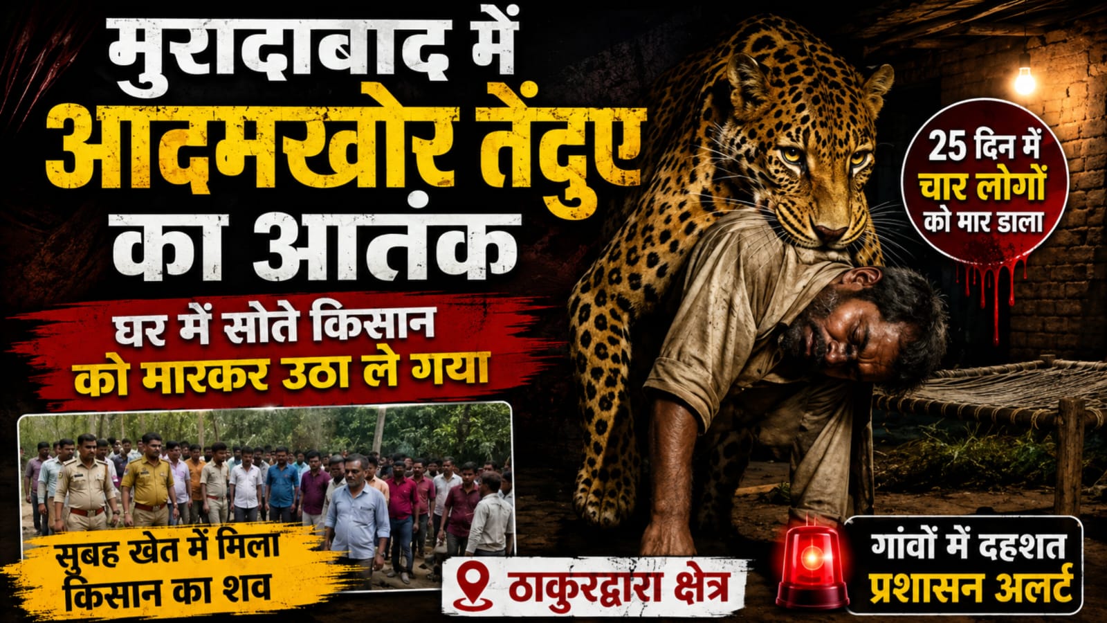 मुरादाबाद में तेंदुए का आतंक!